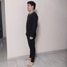 未盟男士秋褲棉保暖褲高腰青年秋冬季加肥線(xiàn)褲彈力男保暖襯褲打底褲 黑色+淺灰【秋褲-兩件裝】 XL 【建議115-130斤左右】 曬單實(shí)拍圖
