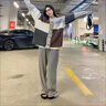 予瑾復(fù)古慵懶風(fēng)V領(lǐng)流蘇針織開衫外套女秋冬韓系小眾別致上衣甜美毛衣 灰色 S 曬單實(shí)拍圖