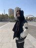 回力（Warrior）帽子圍巾一體秋冬季保暖毛絨加厚仿兔毛護(hù)耳帽子男士新款防寒圍脖 黑色【加厚保暖】 曬單實(shí)拍圖