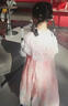 安妮優(yōu)兒（Anneyol）漢服女童春裝2025新款古風(fēng)連衣裙夏季女孩唐裝兒童超仙古裝夏款 粉紅色 120 曬單實(shí)拍圖
