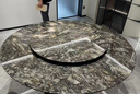 萊斯佩朗輕奢天然奢石鉑金鉆圓餐桌帶轉盤(pán)圓形餐桌高端天然大理石飯桌 1.8米+100轉盤(pán)/天然奢石假一賠十 單餐桌 曬單實(shí)拍圖