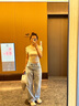 優(yōu)衣庫女裝男裝寬松廓形牛仔褲/彎刀鐮刀褲子25秋冬新款479000 67 海藍色 23 /150/58A 曬單實(shí)拍圖