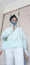 金三塔真絲防曬衣女春夏桑蠶絲涼感寬松連帽短款外披戶外防紫外線防曬服 微光綠3148 M 曬單實(shí)拍圖