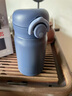 膳魔師（THERMOS）2024日本膳魔師保溫杯男女便攜不銹鋼超輕可愛(ài)迷你水杯子250毫升 藍黑250ml 曬單實(shí)拍圖