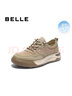 百麗（Belle）透氣布鞋男2025新款商場(chǎng)同一腳蹬休閑鞋8RX01BM5 卡其色 42 (260mm) 曬單實(shí)拍圖