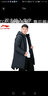 李寧（LI-NING） 棉服男冬季長款過膝加厚保暖防風連帽開衫外套男女同款運動服 標準黑 XL /180 (150-165斤) 曬單實拍圖
