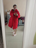 君羽戶(hù)外羽絨服女中長(cháng)款800高蓬白鵝絨新款冬時(shí)尚加厚鵝絨服316 紅色 XL （推薦126-140斤） 曬單實(shí)拍圖