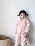 G.DUCKKIDS小黃鴨童裝寶寶棉服冬季加厚嬰兒棉衣外穿服兒童衣服女孩保暖內(nèi)衣 粉色 90 建議1~2歲【 80-90cm】cm 曬單實(shí)拍圖