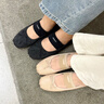 CHARLES&KEITH25冬新品平底蝴蝶結瑪麗珍鞋芭蕾舞鞋CK1-70920211 BLACK TEXTURED黑色紋理 36 （230） 曬單實(shí)拍圖