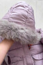 探福者兒童羽絨棉服中長款女童洋氣大毛領(lǐng)連帽羽絨棉服棉衣加厚保暖外套 香芋紫加厚加絨款 110cm 5-6歲/35斤左右 曬單實拍圖