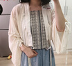 芷蘅間 霧靄藏青 唐風(fēng)新中式漢服女夏季防曬外搭漢元素日常通勤輕漢服 燈籠褲 預售30天 L 曬單實(shí)拍圖