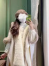 恒源祥女生披肩秋冬大碼加絨加厚連帽毛領(lǐng)斗篷披肩女中長(cháng)款流蘇毛呢披風(fēng) 米白不加絨 均碼_建議70斤到200斤 曬單實(shí)拍圖