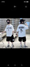 童榜男童套裝夏裝新時尚男孩T恤短褲兩件套中大童學(xué)生夏季兒童套裝潮 白色 2363套裝 160 建議身高150-155CM 曬單實拍圖