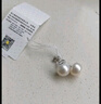 周六福S925銀珍珠耳釘耳飾生日禮物女饅頭珠 10.5-11.5mm  曬單實(shí)拍圖