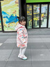 G.DUCKKIDS兒童羽絨服女童中長(cháng)款韓版洋氣公主亮面免洗白鴨絨加厚保暖外套 彩虹粉 120 曬單實(shí)拍圖