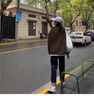 LDBE美式高街vibe無帽衛(wèi)衣女秋冬2025新款圓領(lǐng)寬松高級(jí)感復(fù)古長袖上衣 棕色【春秋薄款】 L（95-110） 曬單實(shí)拍圖