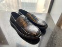 公牛世家男鞋秋冬季新款軟底復古休閑皮鞋子男士2025新款套腳一腳蹬豆豆鞋 紅棕【四季款單鞋】GN125101301 41 （運動(dòng)鞋碼） 曬單實(shí)拍圖
