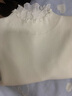 尚都比拉拼接蕾絲花邊打底衫女秋冬半高領(lǐng)保暖內(nèi)搭針織衫上衣 米杏色 XL  曬單實拍圖