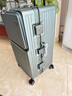 KOSITU 科思途出國超大容量行李箱女前開(kāi)口拉桿箱28寸30旅行箱萬(wàn)向輪女男 綠色磨砂面 28英寸 /實(shí)為30寸容量 USB充電 曬單實(shí)拍圖