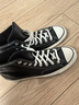 匡威（Converse）官方1970S男女高幫牛皮革休閑板鞋經(jīng)典黑黑色A13863C A13863C 44 曬單實(shí)拍圖