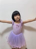 南瓜精靈兒童舞蹈服女童芭蕾舞裙夏季吊帶練功服幼兒中國舞跳舞衣演出服裝 淺紫色 120 曬單實拍圖