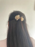 向晚 發(fā)夾花朵半扎發(fā)發(fā)夾抓夾女新款劉海夾子頭飾發(fā)抓發(fā)卡 咖色 曬單實(shí)拍圖