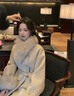 DRPR 品牌女裝輕奢雙面毛呢狐貍毛領(lǐng)大衣冬季新款潮流高級感呢子外套 奶杏色 S 曬單實(shí)拍圖