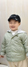 戴維貝拉（DAVE＆BELLA）男童棉服連帽中大童外套兒童衣服男寶寶棉衣冬裝新款小童服飾 軍綠【DB4236759-N】 100 cm（建議身高90-100cm） 曬單實(shí)拍圖