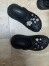 卡駱馳（CROCS）洞洞鞋女鞋夏季新款運動(dòng)拖鞋厚底光輪Clog透氣高跟鞋涼鞋女 207988-001/光輪/黑色 36-37 (220mm) 曬單實(shí)拍圖