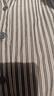 COCOBELLA設計感捏褶小立領(lǐng)條紋襯衫秋寬松休閑精致襯衣SR0019 條紋 M 曬單實(shí)拍圖