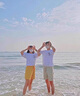 MDlila【兩件】情侶裝衣服夏季裝短袖t恤2025新款一男一女套裝班服定制 幸運男白+遇見(jiàn)女白 XL 男/女L 曬單實(shí)拍圖