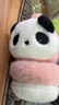 暢印可愛(ài)熊貓耳罩兒童冬季保暖加絨可調節仿兔毛加厚女童護耳暖捂耳套 熊貓款卡其 曬單實(shí)拍圖