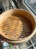 黃一府（HUANG YI FU）竹制蒸籠蒸格蒸屜蒸小籠包子饅頭竹編籠屜家用套裝 24CM加深二籠一蓋 曬單實(shí)拍圖