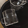憶壺茶 功夫茶杯套裝加厚耐熱玻璃茶杯品茗杯帶把手水杯主人杯家用杯架 100ML透明色光面款6只 曬單實(shí)拍圖