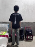 衣然呈品美式復(fù)古水洗磨破牛仔褲男春秋新款潮流高街寬松直筒休閑長(zhǎng)褲子男 藍(lán)色 M【建議95-110斤】 曬單實(shí)拍圖