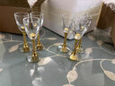 翼柏嘉高檔金箔白酒杯套裝水晶玻璃分酒器一口杯小酒杯中式酒盅創(chuàng  )意 金箔高腳杯6只-10ml 曬單實(shí)拍圖