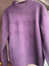 恒源祥重磅高端羊絨衫女秋冬新款半高領(lǐng)毛衣加厚寬松顯瘦打底衫 紫色 2XL【禮盒包裝】【適合體重130-1 曬單實(shí)拍圖