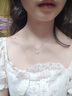沃莎斐品牌四葉草項鏈女氣質(zhì)小清新吊墜鎖骨頸鏈時(shí)尚飾品生日禮物送女友 四葉草玫瑰金項鏈白鉆 曬單實(shí)拍圖