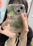 圣圖朗藝術(shù)貝殼紋暈染山茶花適用iphone15promax蘋(píng)果14手機殼新款13全包防摔11網(wǎng)紅女高級感12立體保護套 綠色暈染山茶花帶支架+手鏈 iPhone 13 曬單實(shí)拍圖