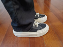 匡威（Converse）官方 悠游All Star男女厚底鞋UU鞋面包鞋黑色A08789C A08789C 36 曬單實(shí)拍圖