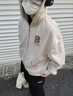 BJHG不計(jì)后果秋美式連帽運(yùn)動(dòng)衛(wèi)衣外套女潮牌高級(jí)感OVERSIZE情侶裝上衣 大地色 M 曬單實(shí)拍圖
