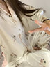 栢啟歆 睡衣女兩件套夏季薄款冰絲高級(jí)感長(zhǎng)袖休閑透氣開(kāi)衫家居服套裝 雙長(zhǎng)-法斗犬（優(yōu)質(zhì)推薦款） XL 【建議115-140斤】 曬單實(shí)拍圖