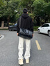 維斯先森白灰色休閑褲男女同款夏季潮流直筒闊腿美式運(yùn)動(dòng)風(fēng)工裝秋季長(zhǎng)褲子 BCYMG-k110灰色 XL 曬單實(shí)拍圖