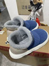 李寧男童棉拖鞋冬季2025新款加絨保暖兒童棉拖中大童包跟家居男孩棉鞋 蘭色（升級款） 36 曬單實(shí)拍圖