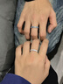 Vana【蒹葭白露】銀情侶戒指一對(duì)戒男女七夕情人節(jié)禮物送男女朋友老婆 蒹葭白露情侶戒指【精美禮盒】 曬單實(shí)拍圖