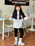 G.DUCKKIDS小黃鴨童裝女童外套春秋新款洋氣兒童衣服女孩休閑上衣中大童風(fēng)衣 灰藍兔子 120 建議5~6歲【110-120】cm 曬單實(shí)拍圖