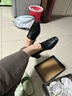 愛(ài)步（ECCO）高跟鞋女 一腳蹬粗跟淺口單鞋 型塑35方頭290943 黑色39 曬單實(shí)拍圖