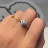 蔓笙六爪戒指女簡(jiǎn)約開(kāi)口可調(diào)滿鉆女生結(jié)婚戒指求婚戒生日禮物送女友 戒指【蝴蝶結(jié)禮盒】 曬單實(shí)拍圖