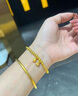 興穎黃金兩世歡金包銀手鏈女古法金珠手串蓮蓬轉(zhuǎn)運珠疊戴百搭送女友禮 包金1.2克+光面兩世歡蓮蓬手鏈+約15克左右 曬單實拍圖