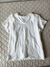 優(yōu)衣庫女裝竹節紗V領(lǐng)T恤/短袖棉白T上衣打底內搭春夏新款483576 00 白色 XL /165/92A 曬單實(shí)拍圖